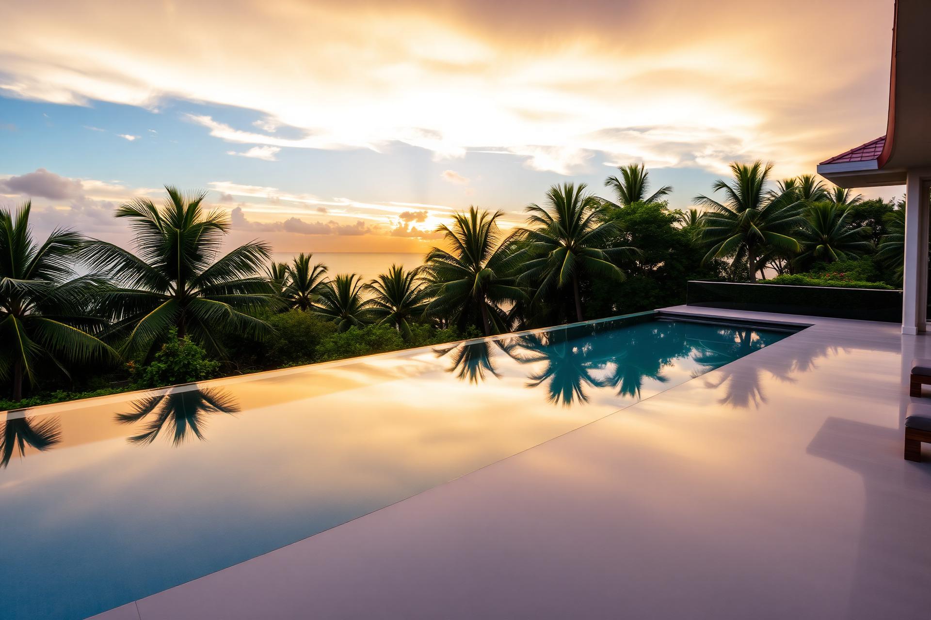 Thai pool villa with sea view